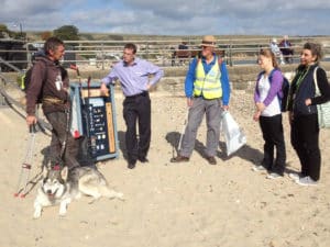 Litter-Free Purbeck welcomes Keep Britain Tidy's ‘Outstanding Litter Hero’ with his dog, Koda in October 2018
