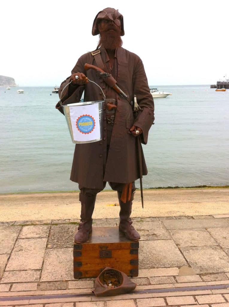Pirate in Swanage with LFP donation bucket