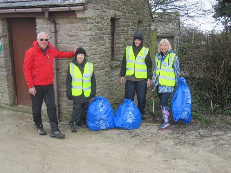 Harman's Cross About Litter doing their bit for the Great British Spring Clean 2018.